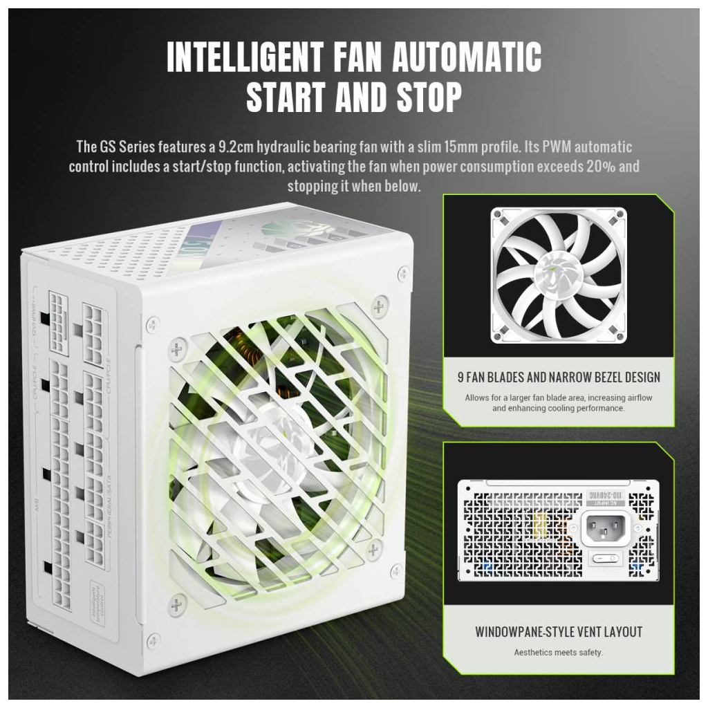 Блок живлення Gamemax 750W (GS 750G WH V25) - picture 4