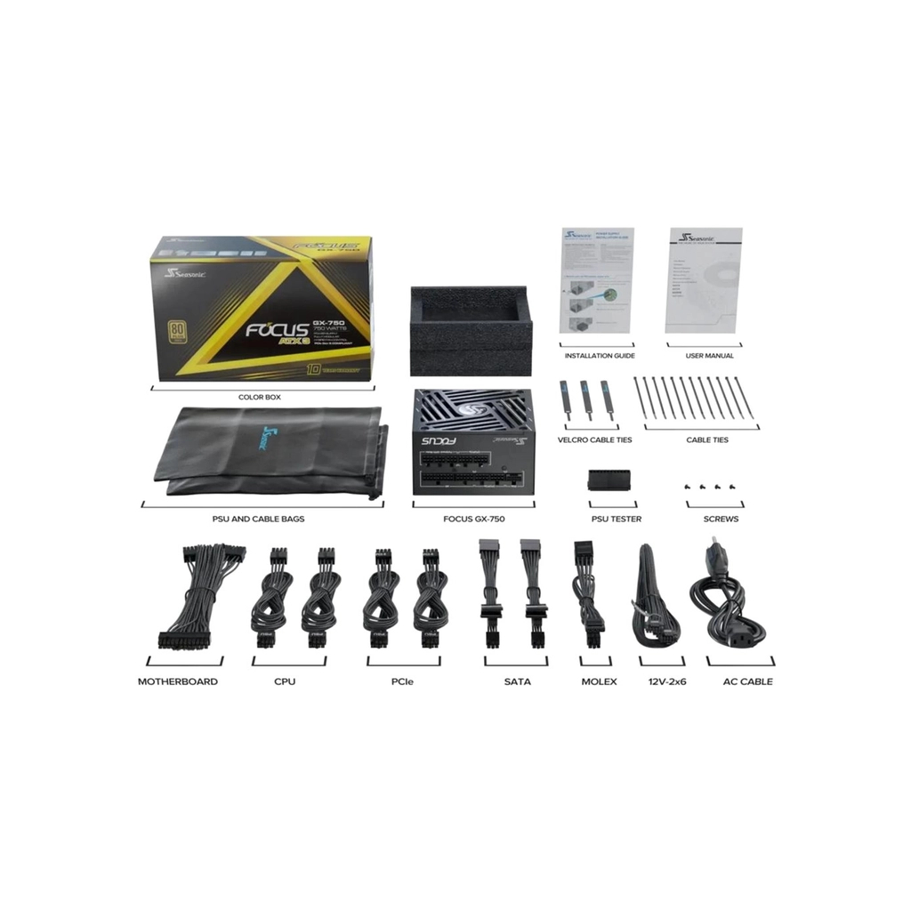 Блок живлення Seasonic 750W FOCUS-GX-750-ATX31 (FOCUS-GX-750-ATX31) - зображення 9