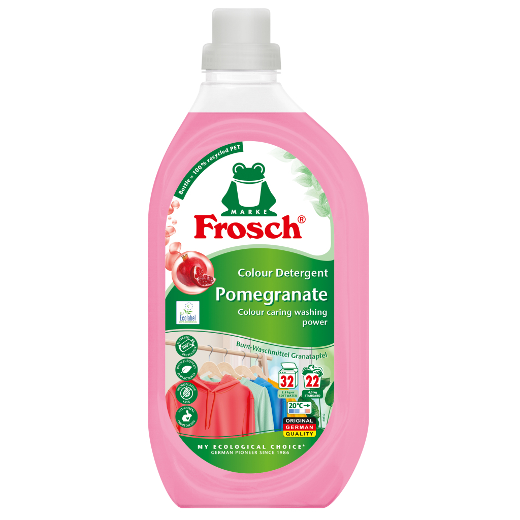 Гель для прання Frosch Гранат Для кольорової білизни 1.5 л (4009175941190/4009175963475) - зображення 1