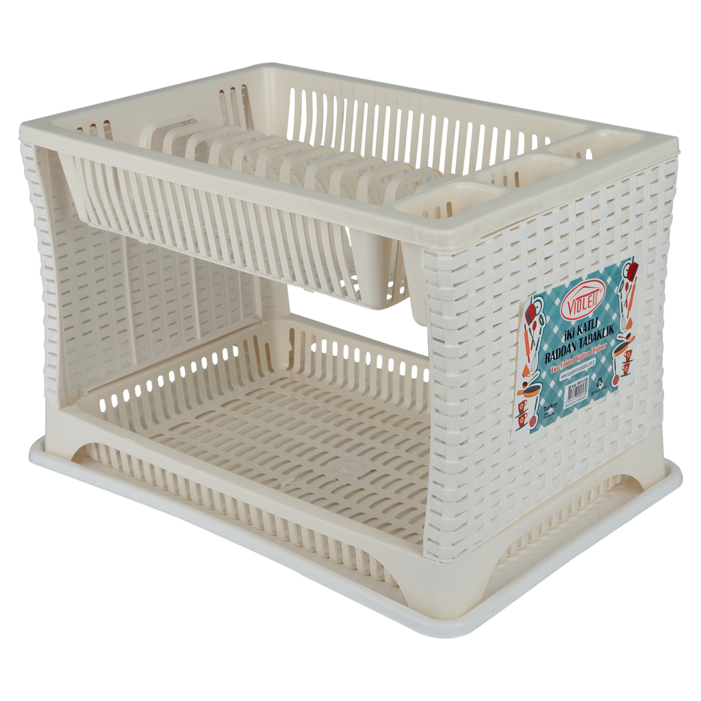 Сушарка для посуду Violet House 0053 Ротанг Metalic (0053 Роттанг METALIC сушка д/пос) - зображення 2