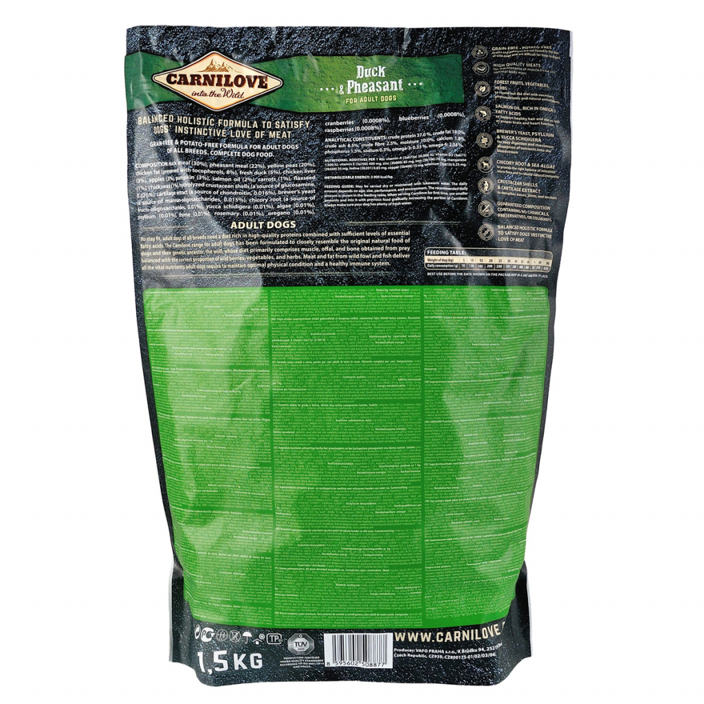Сухий корм для собак Carnilove Adult Duck and Pheasant 1.5 кг (8595602508877) - зображення 2