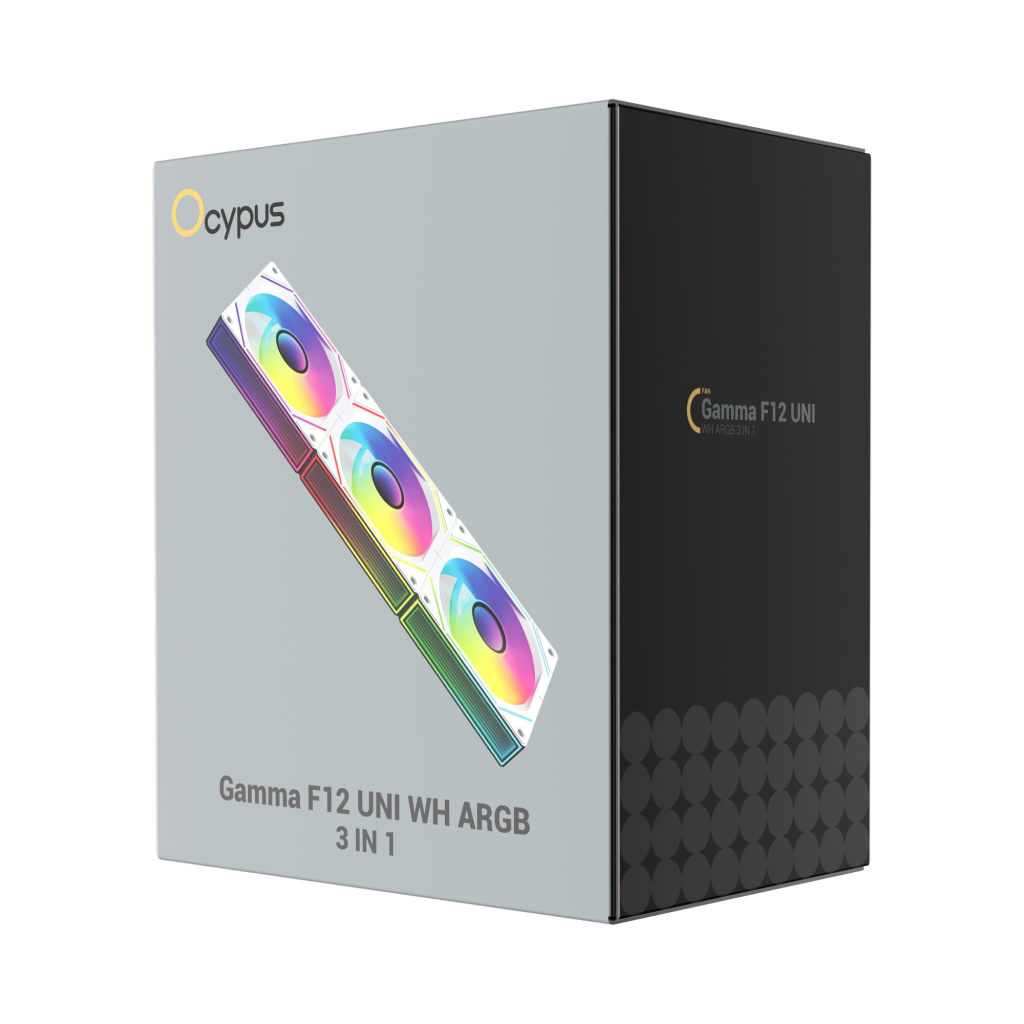 Кулер до корпусу OCYPUS GAMMA F12 UNI WH ARG (GAMMA-F12-WH3AM00U-GL) - зображення 6