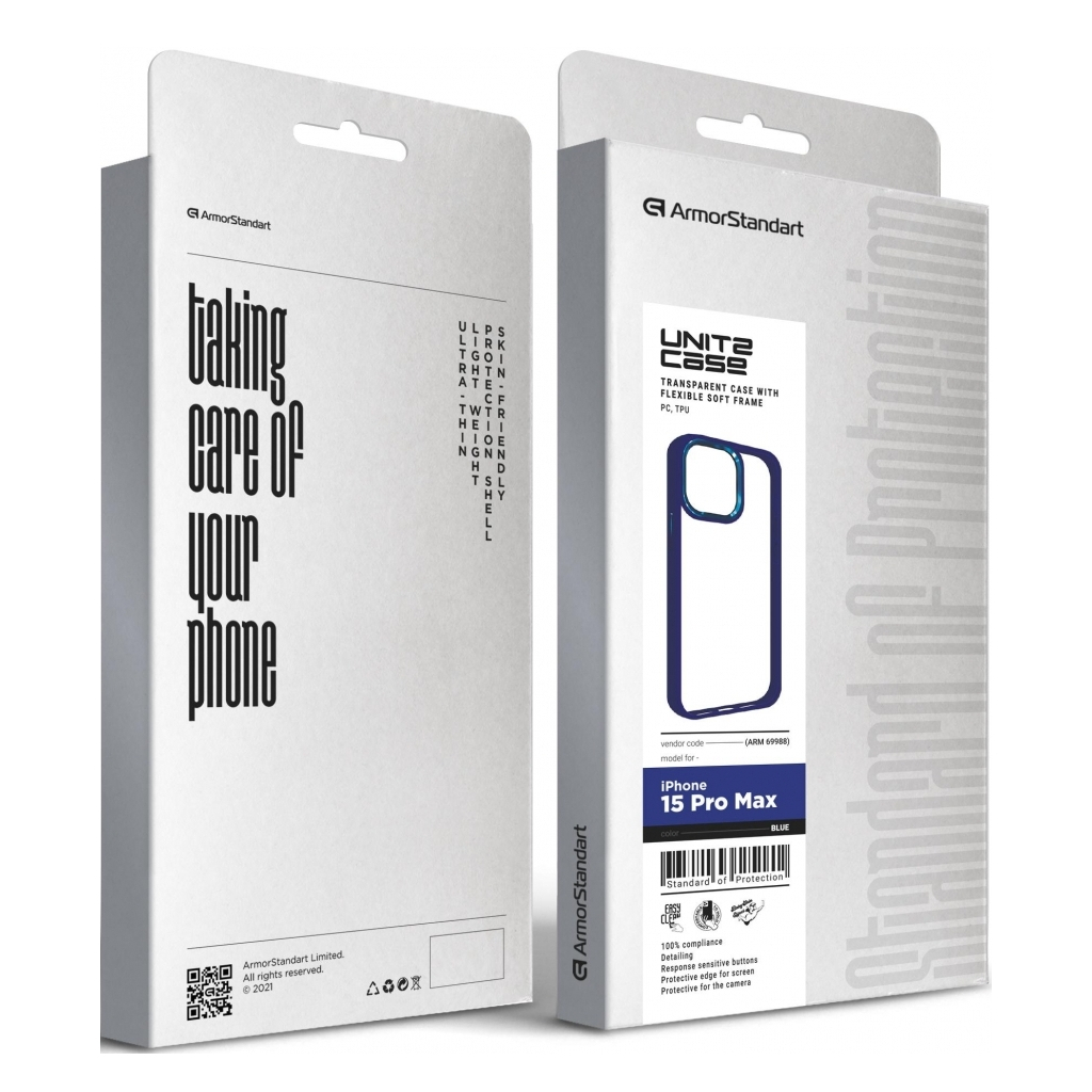Чохол до мобільного телефона Armorstandart UNIT2 Apple iPhone 15 Pro Max Blue (ARM69988) - зображення 5