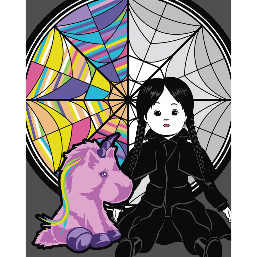 Картина по номерам Santi Wednesday Creepy Dolls 40х50 см LED підсвітка (955070) - изображение 1