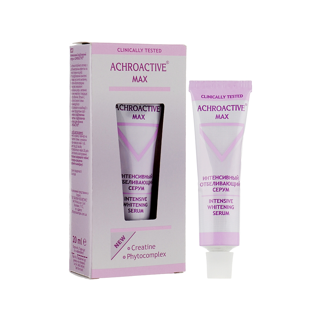Сироватка для обличчя Achroactive Max Intensive Whitening Serum Інтенсивно відбілювальна 20 мл (3800010502306) - изображение 2