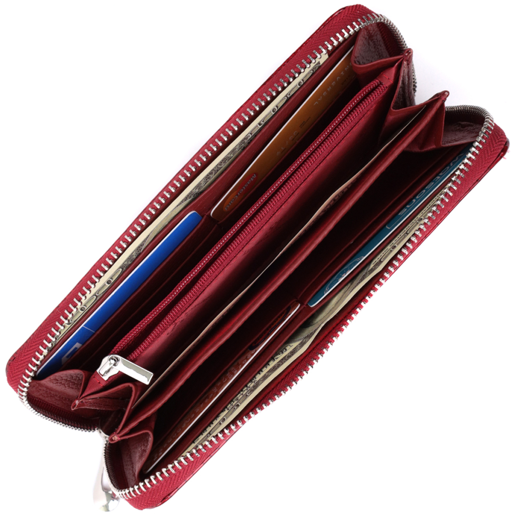 Гаманець ST Leather З натуральної шкіри Червоний (22677) - зображення 7