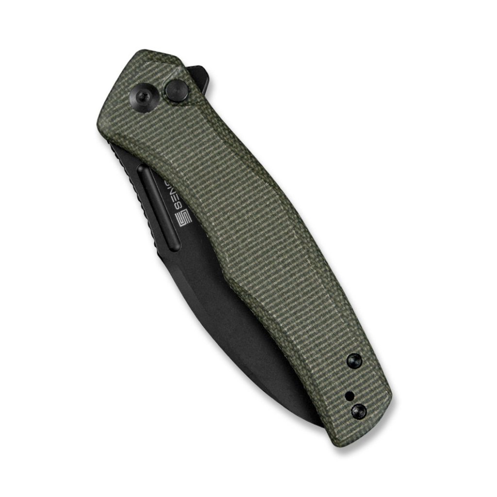 Ніж Sencut Watauga Blackwash Green Micarta (S21011-2) - зображення 5
