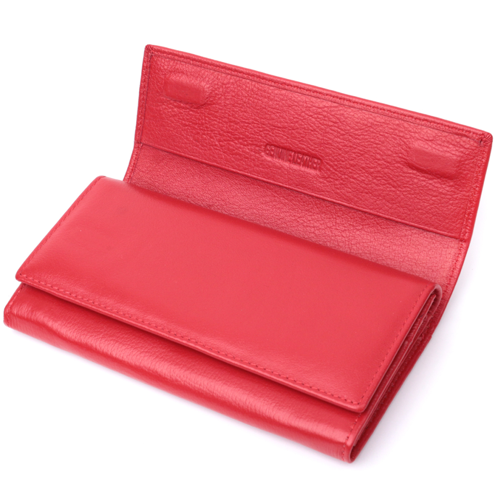 Гаманець ST Leather З натуральної шкіри Червоний (22695) - зображення 5