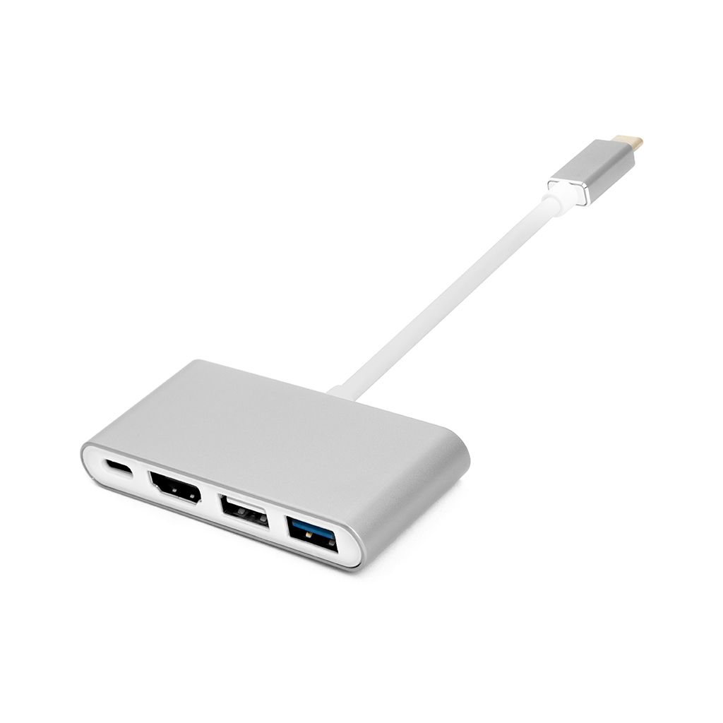 Перехідник Type-C (M) to 4*USB 2.0/3.0, HDMI, Type-C (F) PowerPlant (CA911707) - зображення 1