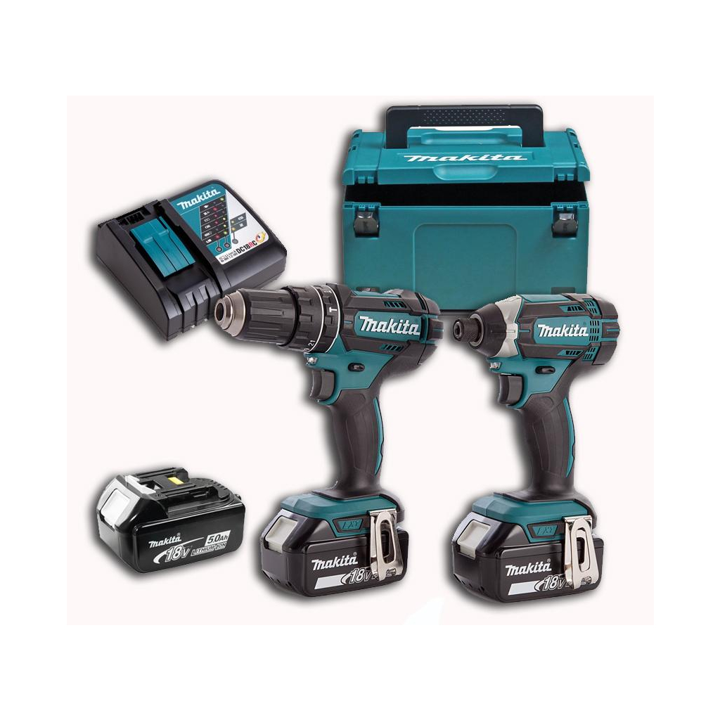 Шуруповерт Makita LXT (DDF482, DTD152, DC18RC, BL1850Bx3, Makpac) (DLX2127TJ1) - зображення 1