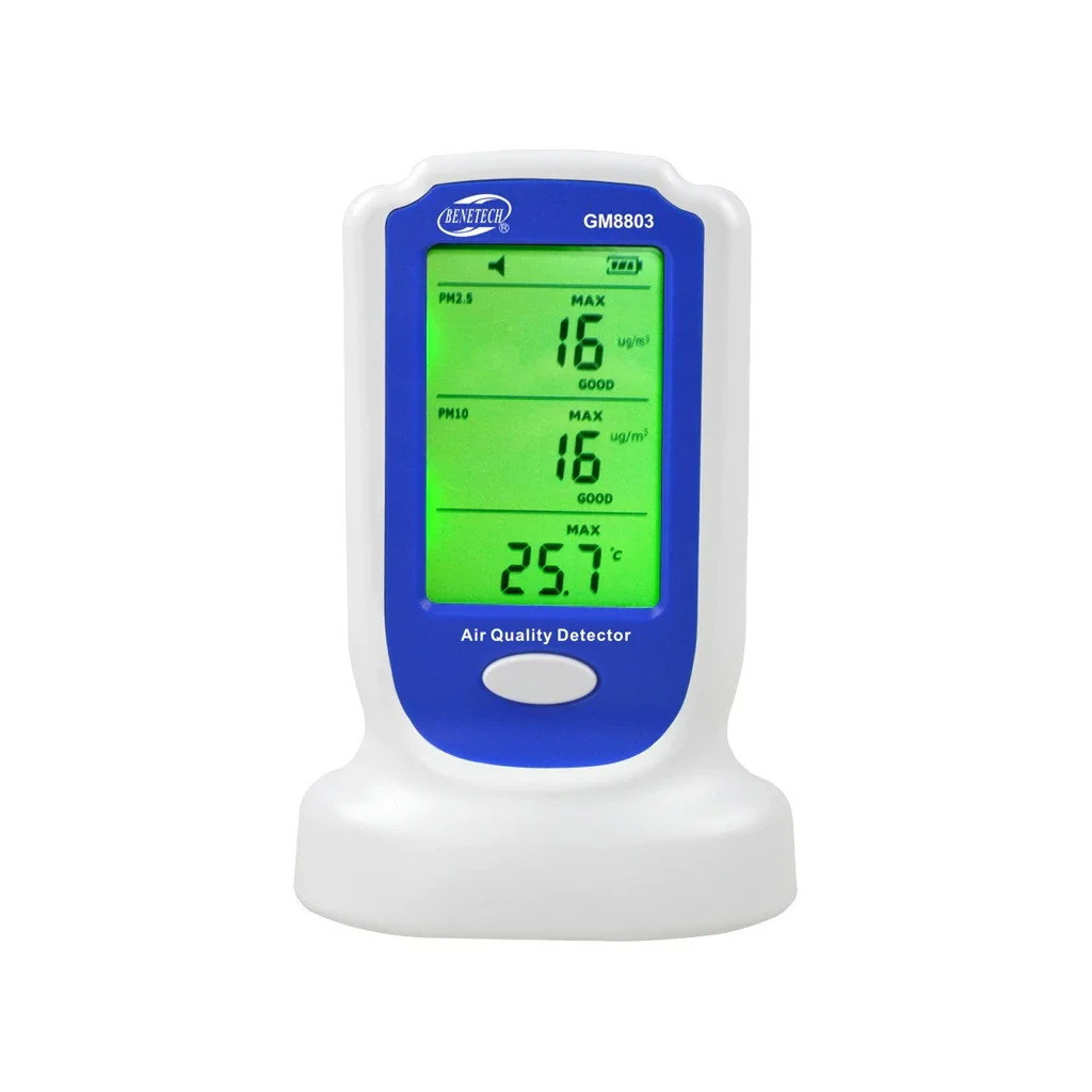 Газоаналізатор Benetech датчик якості повітря PM2,5; PM10, 0-50°C (GM8803) - зображення 2