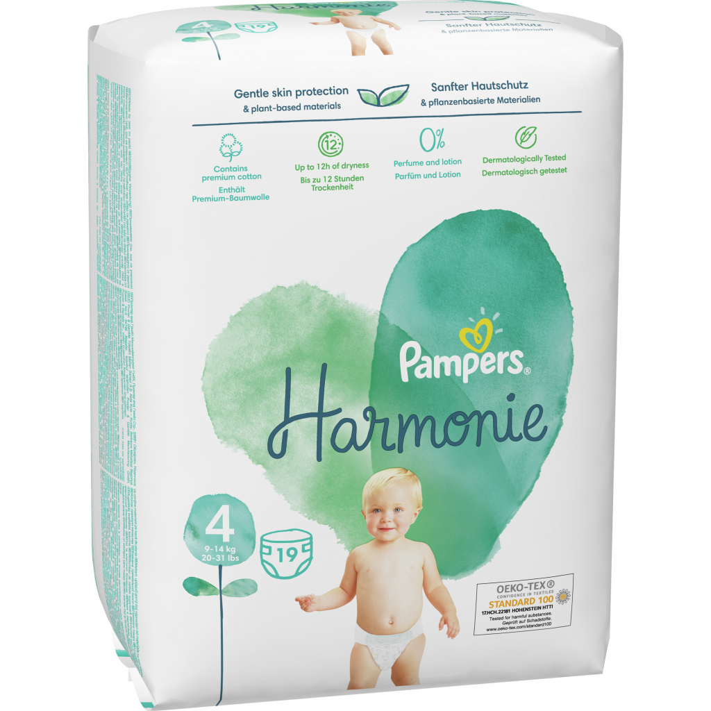Підгузки Pampers Harmonie Розмір 4 (9-14 кг) 19 шт (8006540156278) - зображення 3