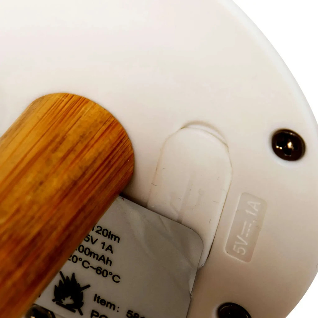 Ліхтар Bo-Camp Cambridge Rechargeable 200 Lumen Bamboo/White (5818792) - зображення 3