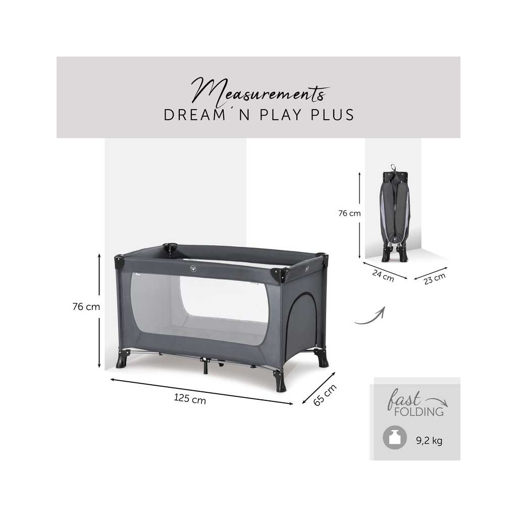 Дитячий манеж Hauck Dream N Play Plus Grey (60361-1) - зображення 10