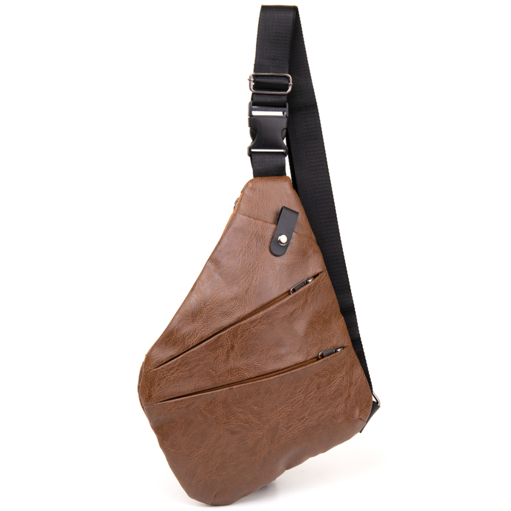 Сумка Vintage Слінг шкірозамінник Світло-коричнева (20567) - зображення 1