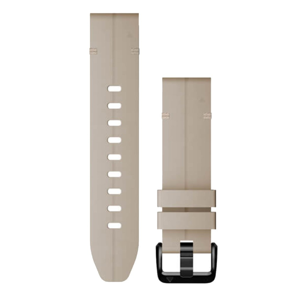 Ремінець до смарт-годинника Garmin fenix 7S, 20mm QuickFit Limestone Leather (010-13102-06) - зображення 1
