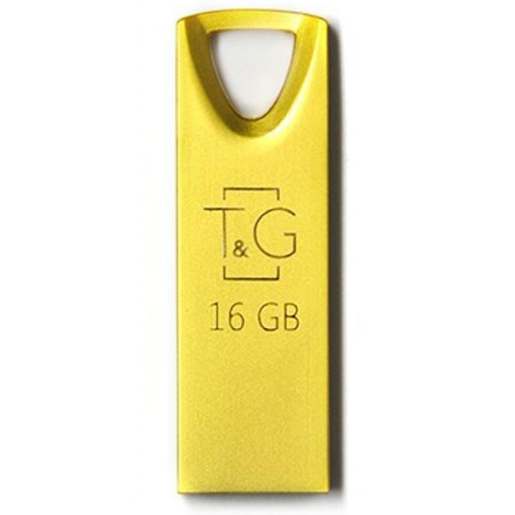 USB флеш накопичувач T&G 16GB 117 Metal Series Gold USB 2.0 (TG117GD-16G) - зображення 1