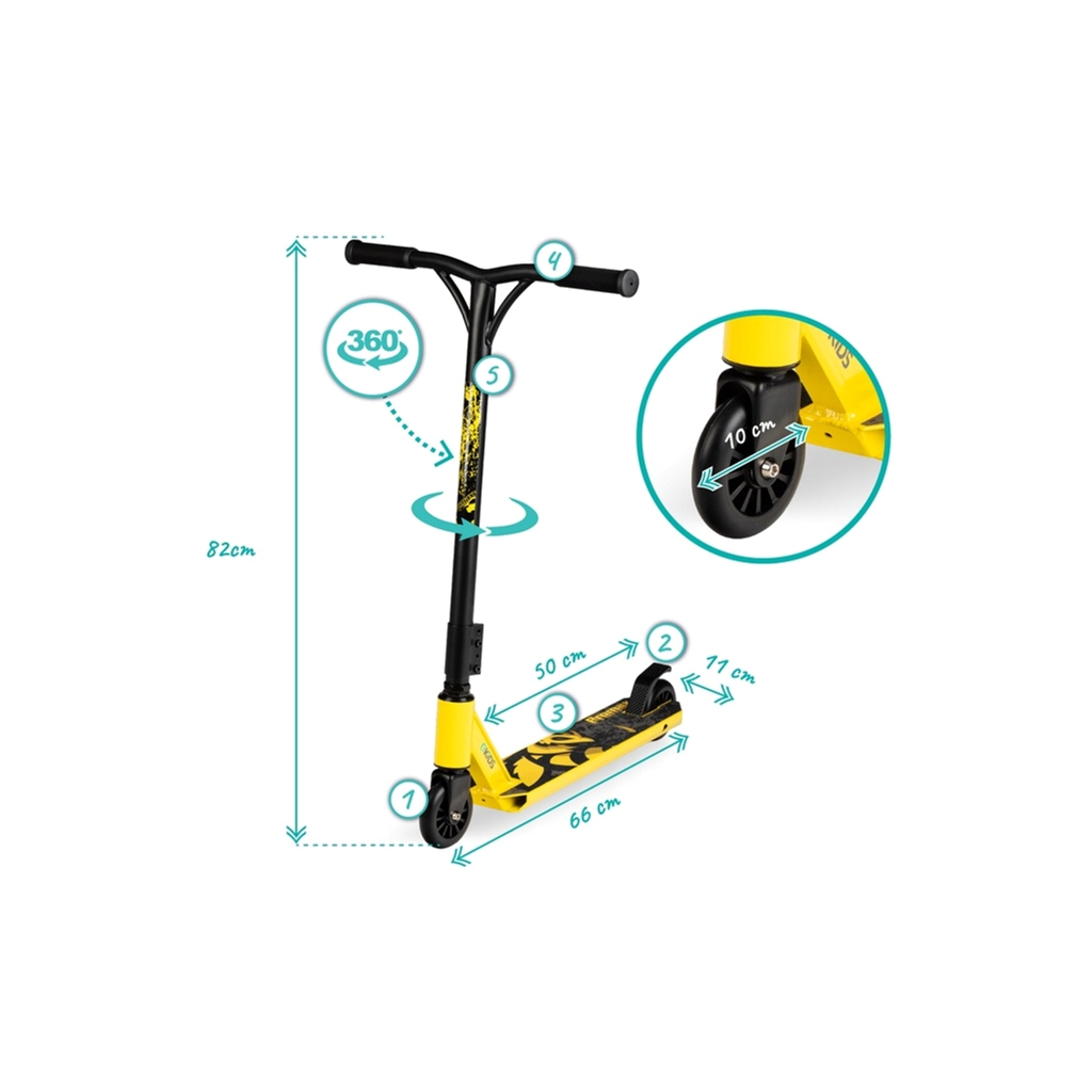 Самокат Qkids Ivo трюковий Yellow (KIDS00028) - зображення 2