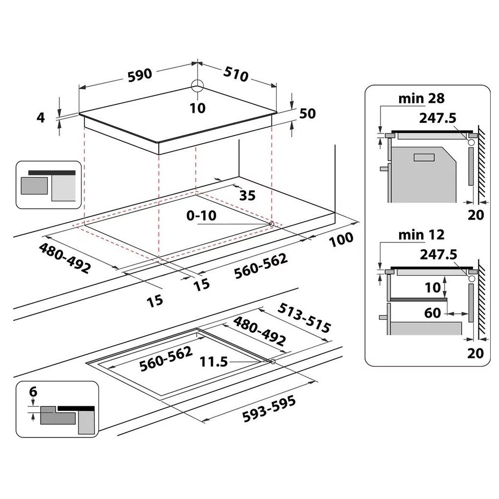 Варочна поверхня Whirlpool WLB4060CPNE - зображення 9