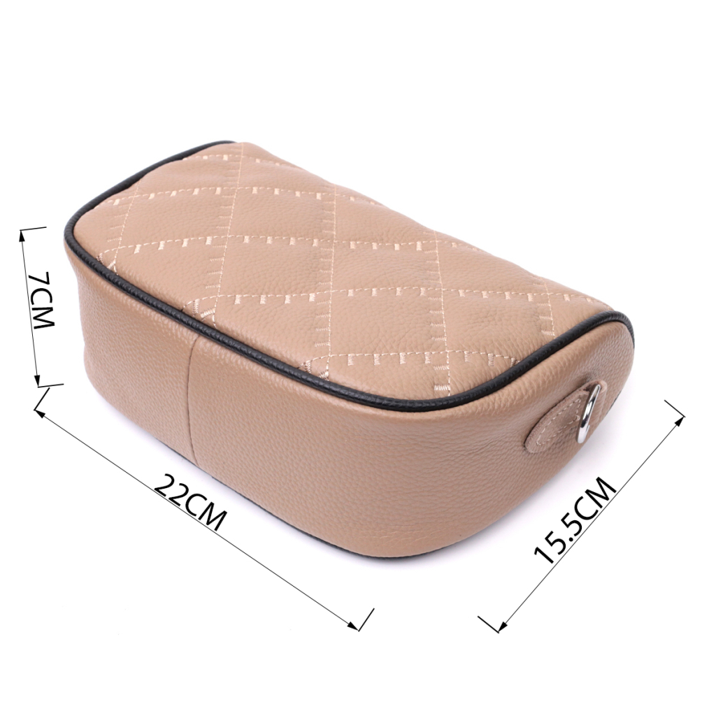 Сумка Vintage Напівкругла крос-боді жіноча з натуральної шкіри Бежева (22392) - зображення 3