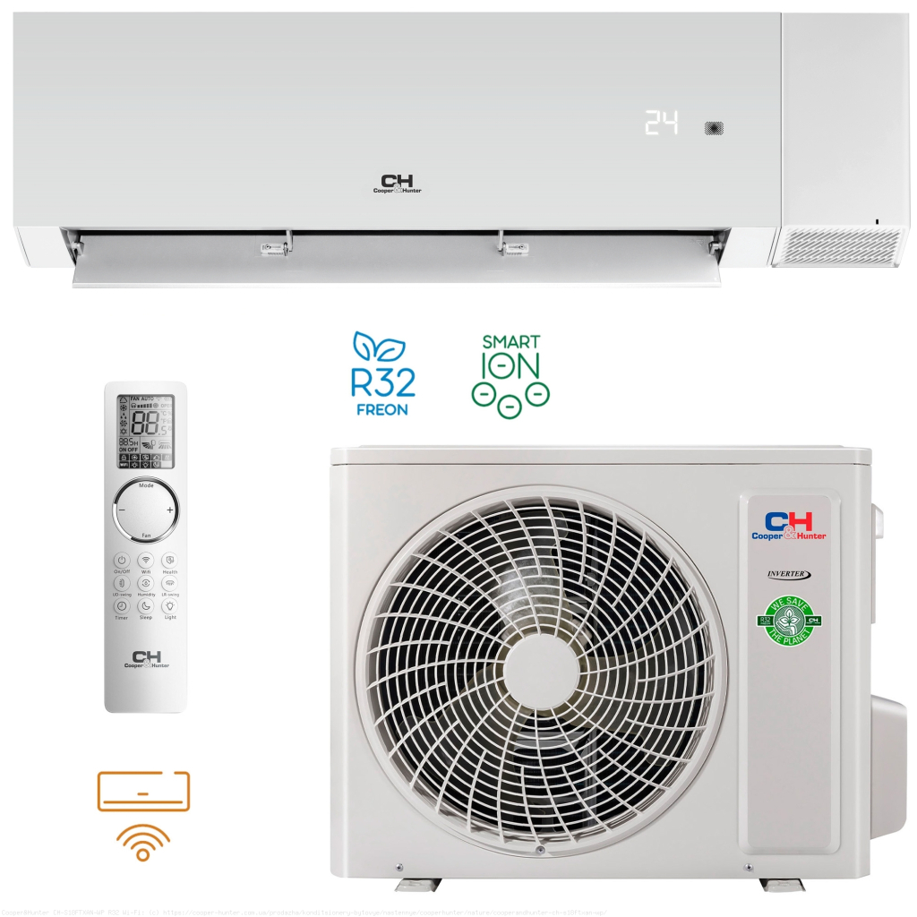 Кондиціонер Cooper&Hunter CH-S18FTXAN-WP - зображення 1