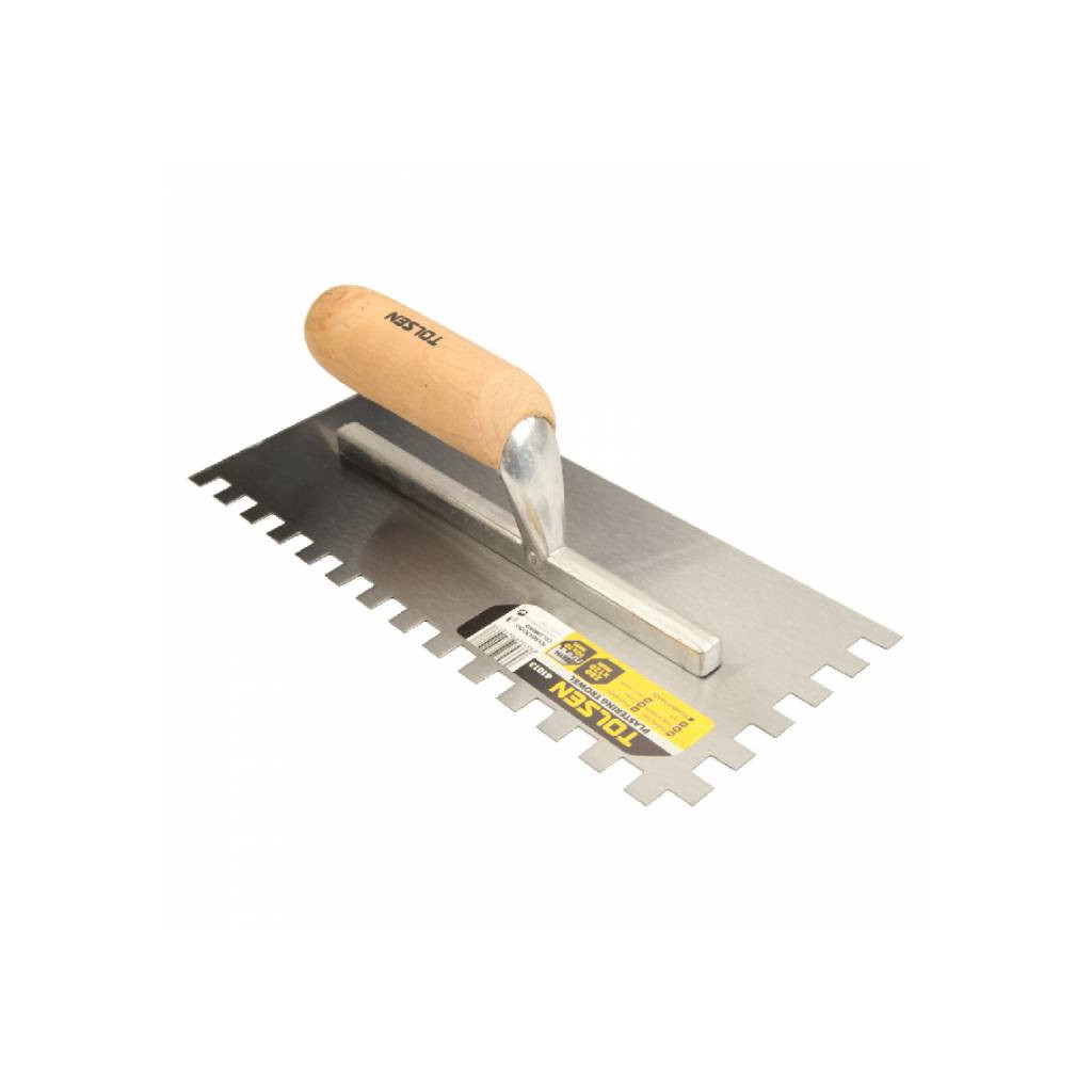 Затирка Tolsen сталева 280х120 мм зуб 10 мм дерев'яна ручка (41013) - зображення 4