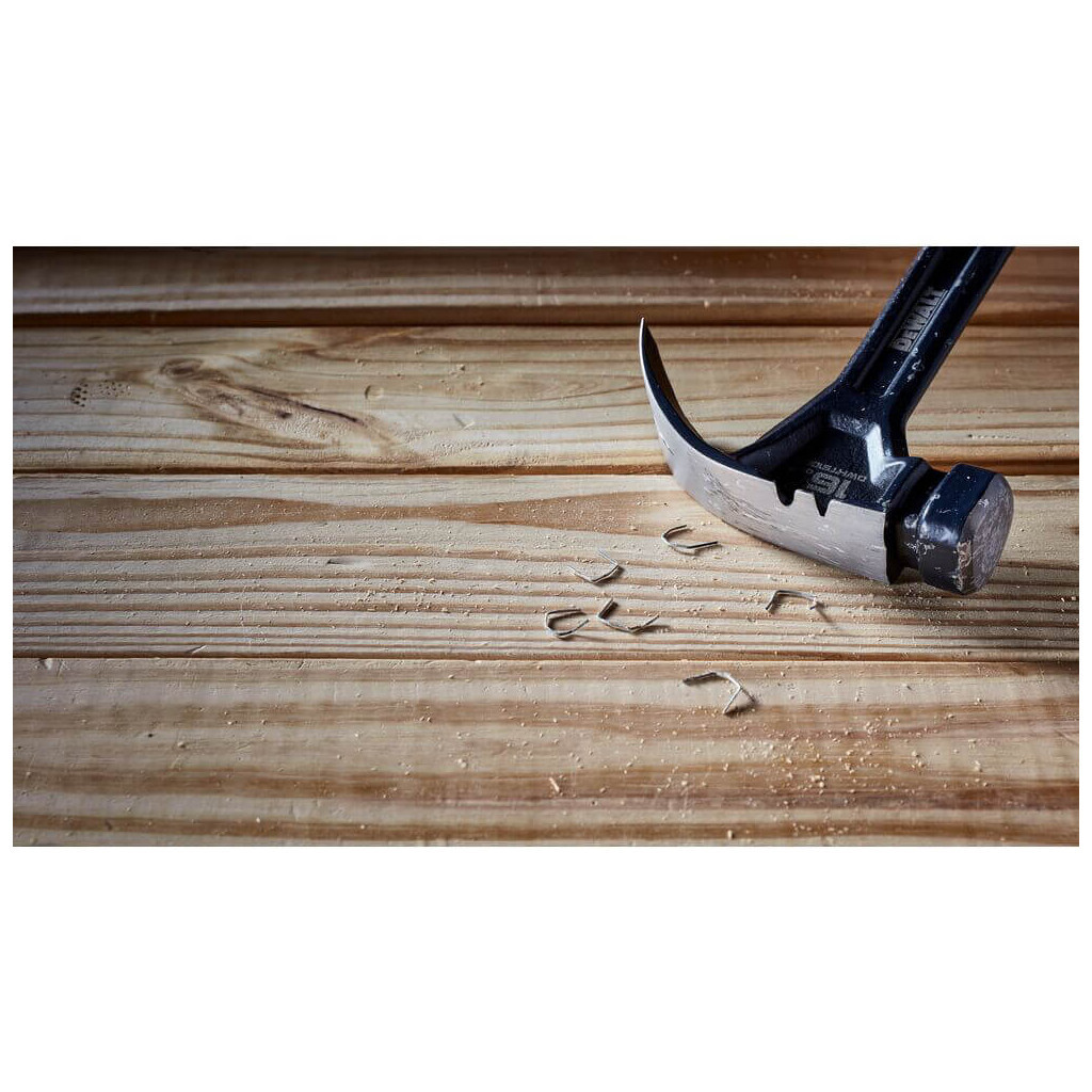 Молоток DeWALT CURVE-CLAW, суцільнометалевий, 454 г, з гвоздодером. (DWHT51002-0) - зображення 6