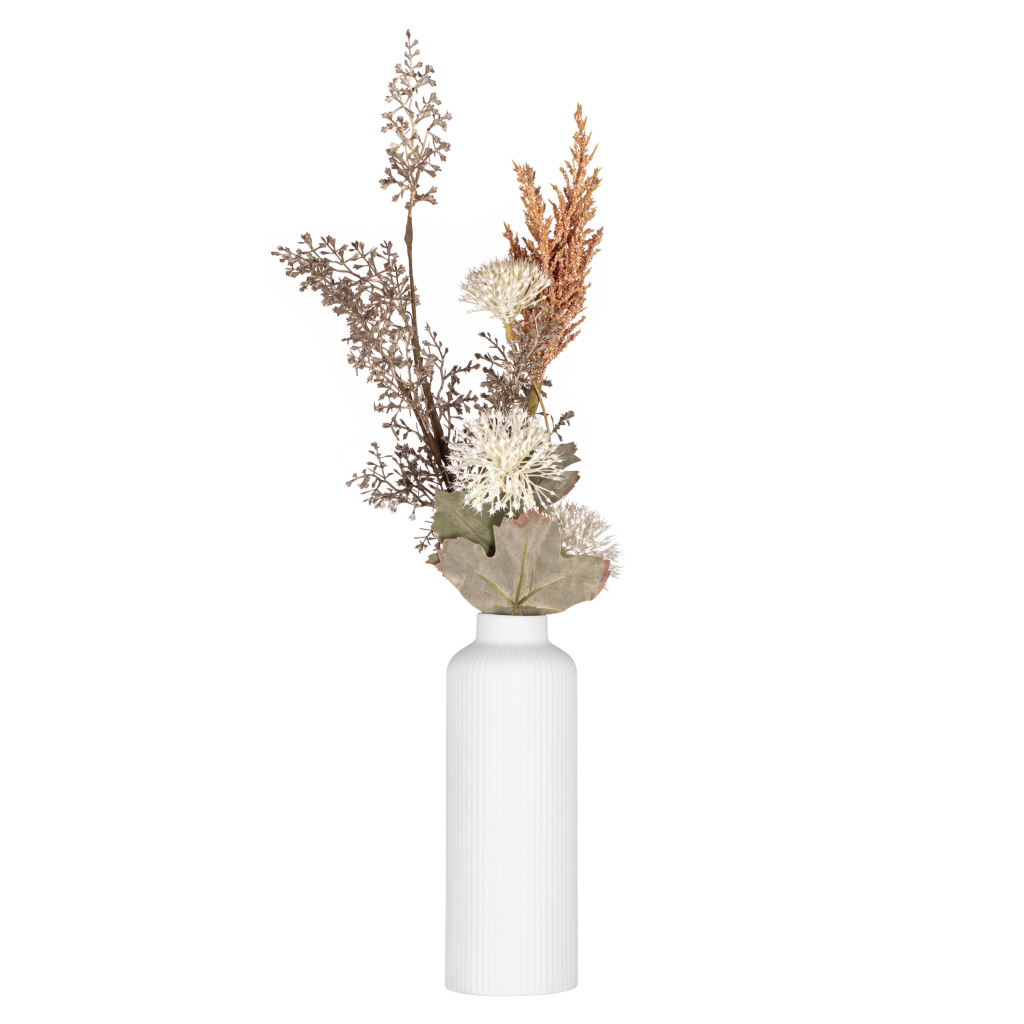 Ваза Ardesto Liguria, 8х22.7см, порцеляна, білий (AR3803W) - зображення 2