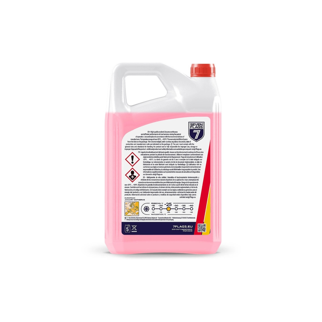 Антифриз 7FLAGS Super G12+ червоний ПЕ 4,7кг (7350118360279) - изображение 2