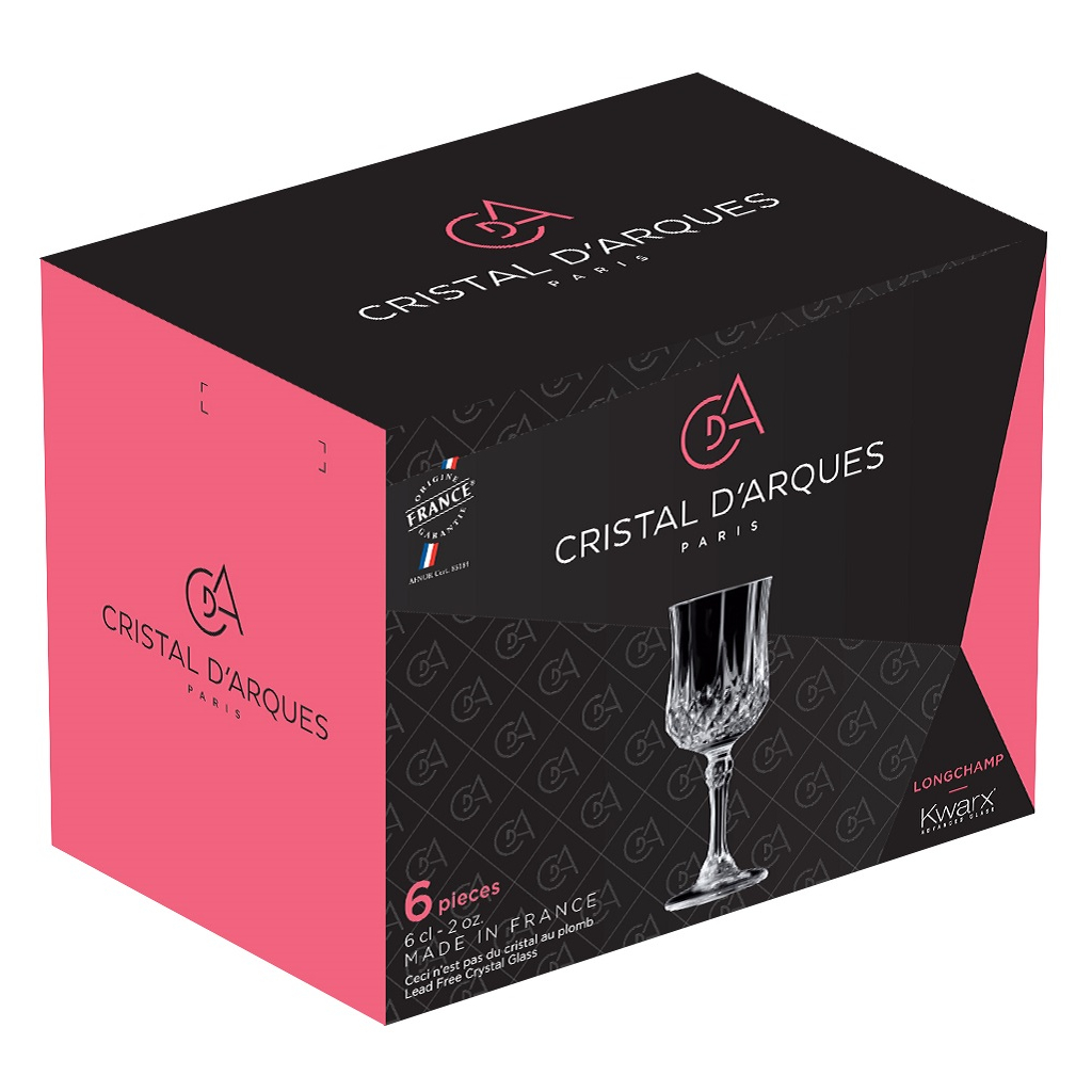 Набір чарок Cristal d'Arques Paris Longchamp 60 мл на ножці 6 шт (L9754) - изображение 3