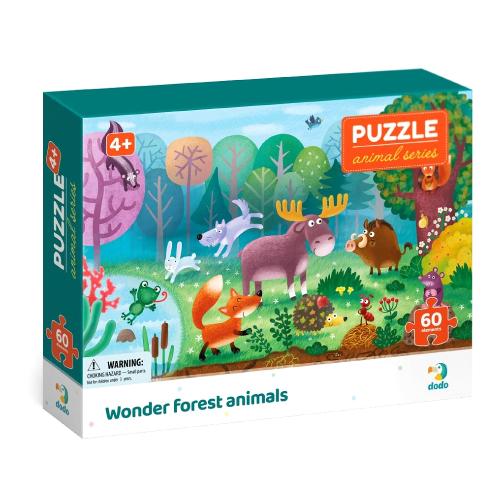 Пазл DoDo Диво-звірі у лісі, 60 елементів (300375) - зображення 1