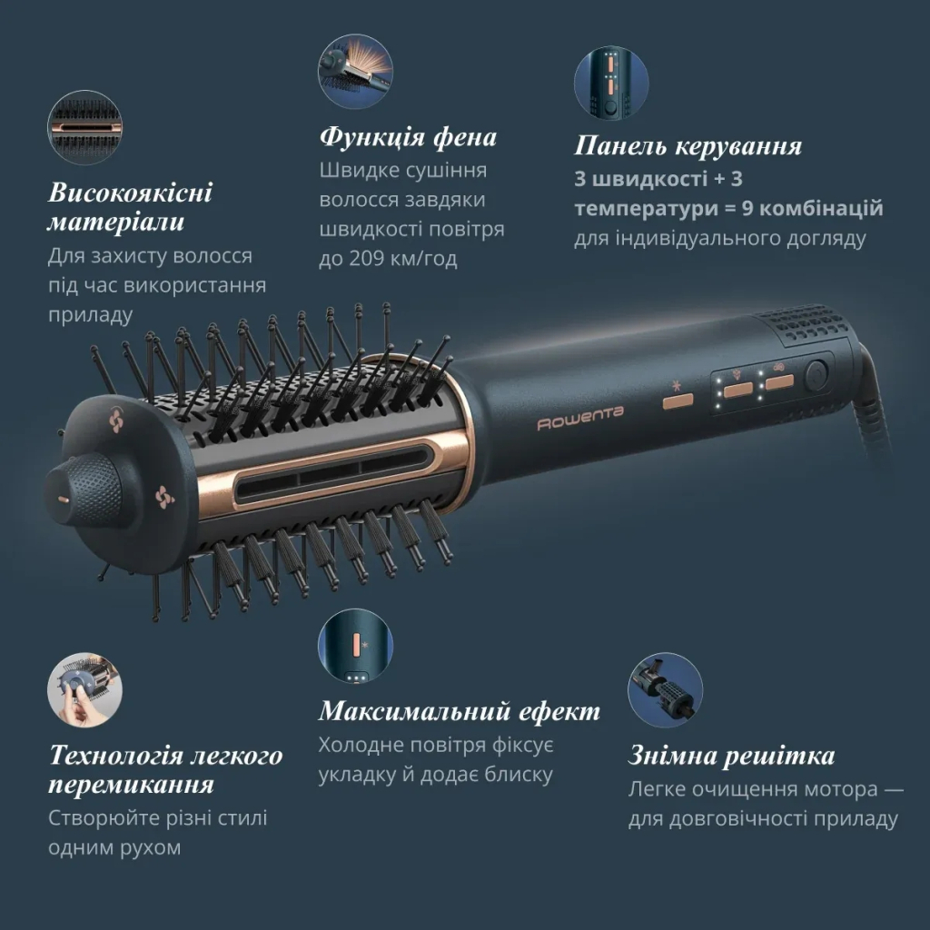 Фен-щітка Rowenta UB9720E0 - зображення 5