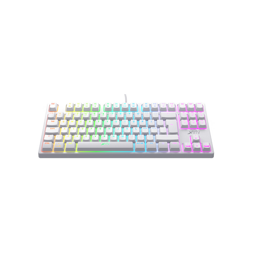 Клавіатура Xtrfy K4 TKL RGB Kailh Red Ukr-Ru White (XG-K4-RGB-TKL-WH-R-UKR) - зображення 2