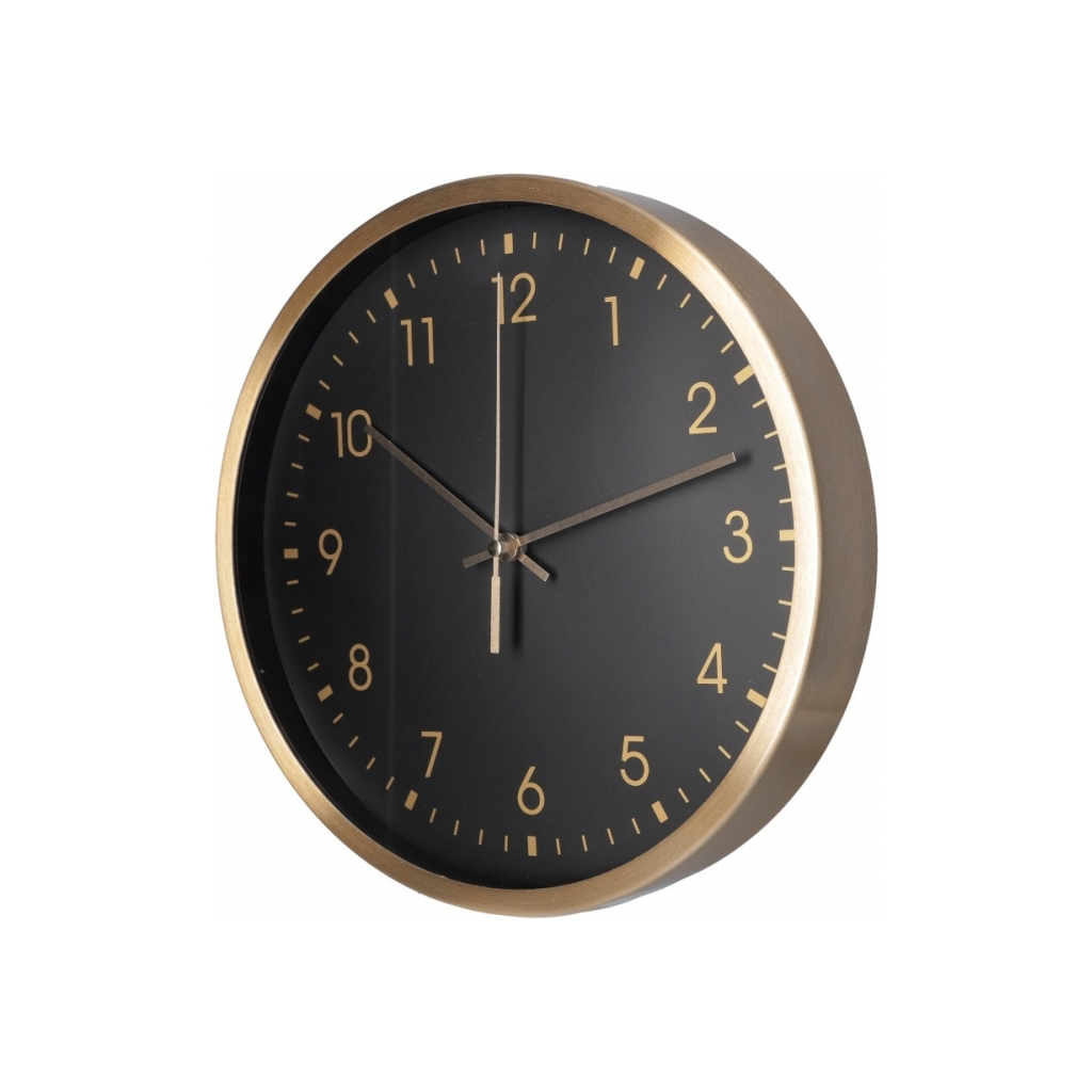 Настінний годинник Optima Rich металевий, чорний (O52088) - зображення 2