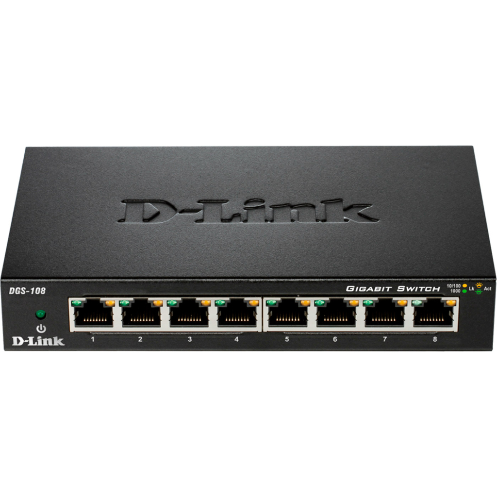 Комутатор мережевий D-Link DGS-108/E - зображення 2