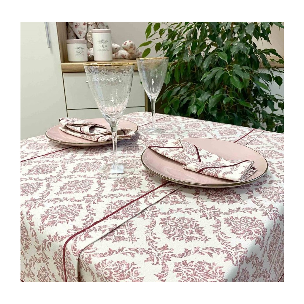 Скатертина Прованс Avantime Версаль Бордо 132х132 см (17274) - зображення 3