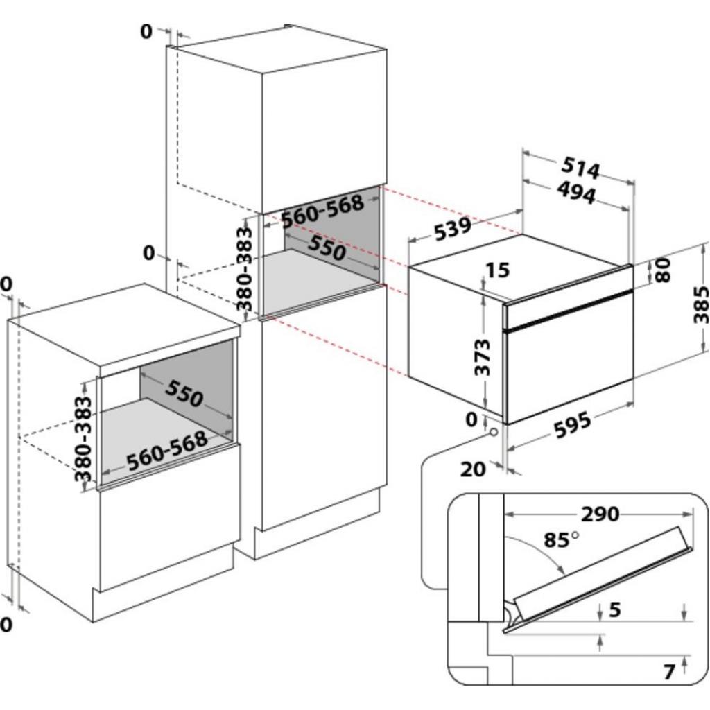Мікрохвильова піч Whirlpool W9 MD260 BSS - изображение 5