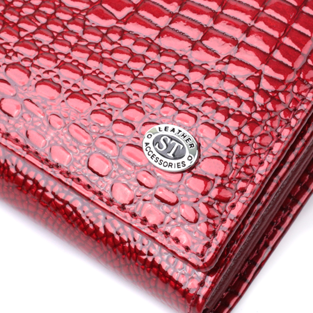Гаманець ST Leather З натуральної шкіри Червоний (22680) - изображение 5