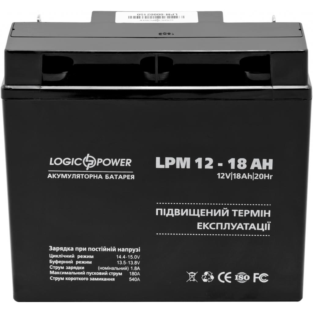 Батарея до ДБЖ LogicPower LPM 12В 18Ah (4133) - зображення 2