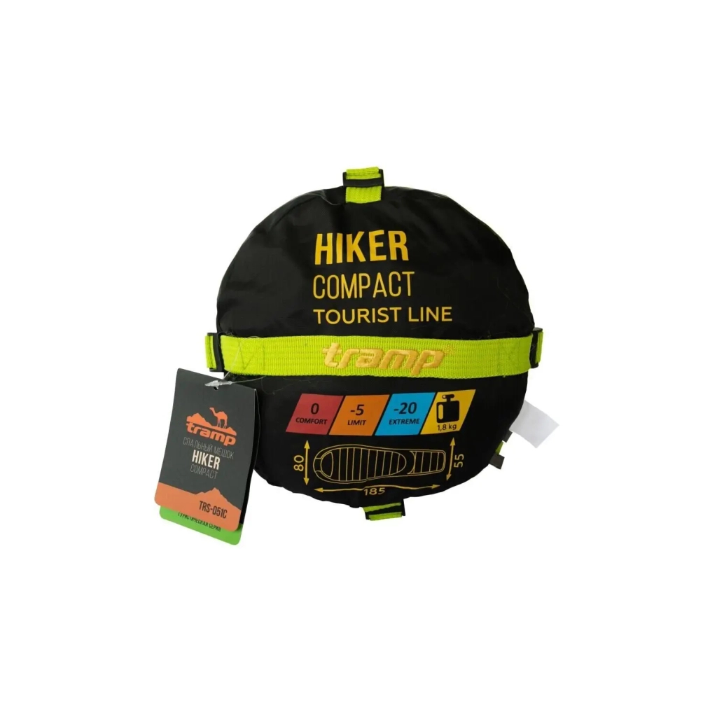 Спальний мішок Tramp_ТОВ Hiker Compact Olive/Grey Right (TRS-051C-R) - зображення 3