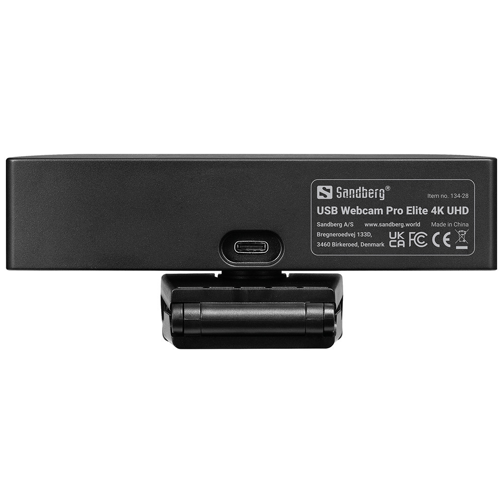 Веб-камера Sandberg Webcam Pro Elite 4K UHD (IMX258) Autofocus USB-A/USB-C Black (134-28) - зображення 4