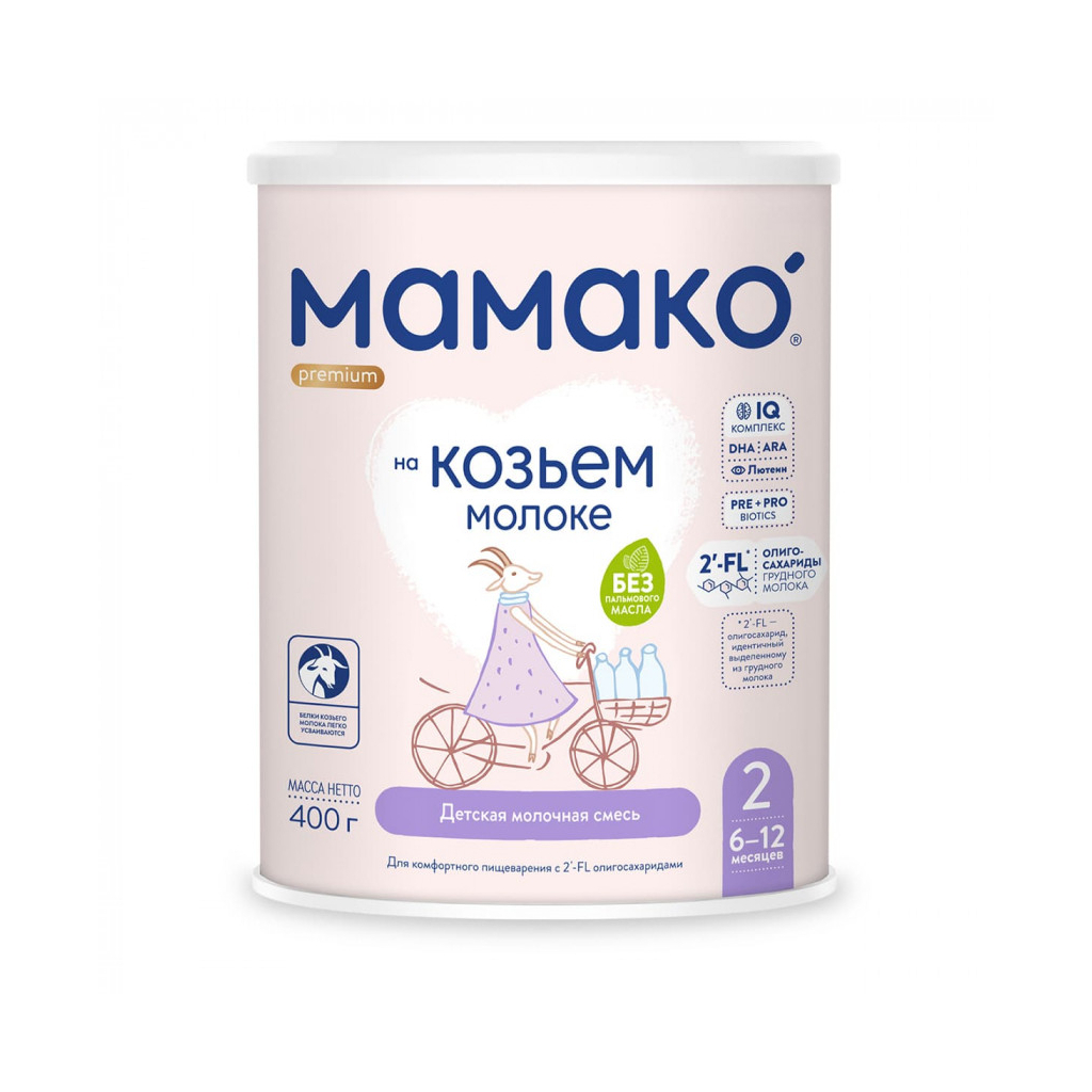 Дитяча суміш MAMAKO 2 Premium на козячому молоці 6-12 міс. 400 г (8437022039077) - зображення 1