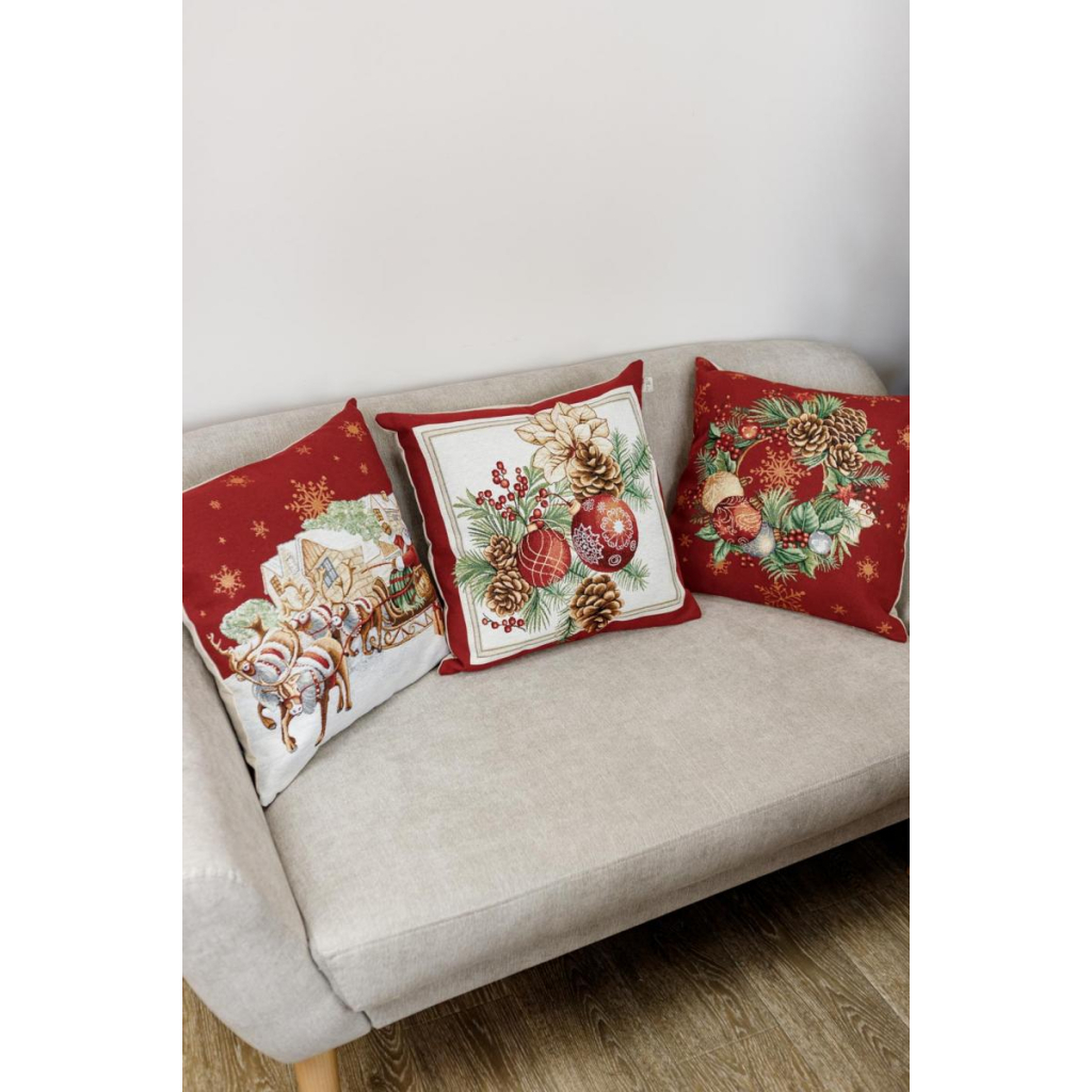 Наволочка Прованс гобеленова PRESENT 45х45см Шишки (4823093450547) - изображение 2