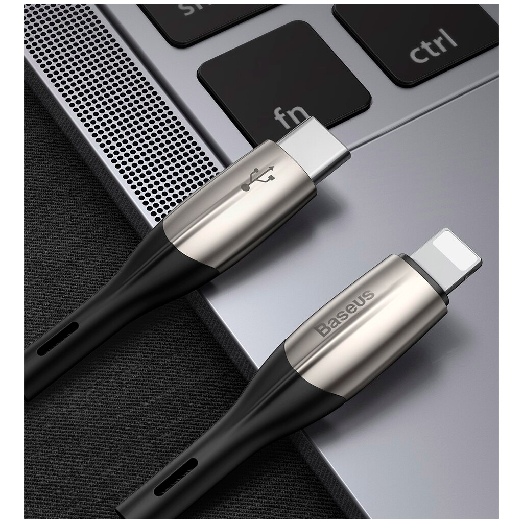 Дата кабель USB-C to Lightning 1.0m 18W black Baseus (CATLSP-01) - зображення 6