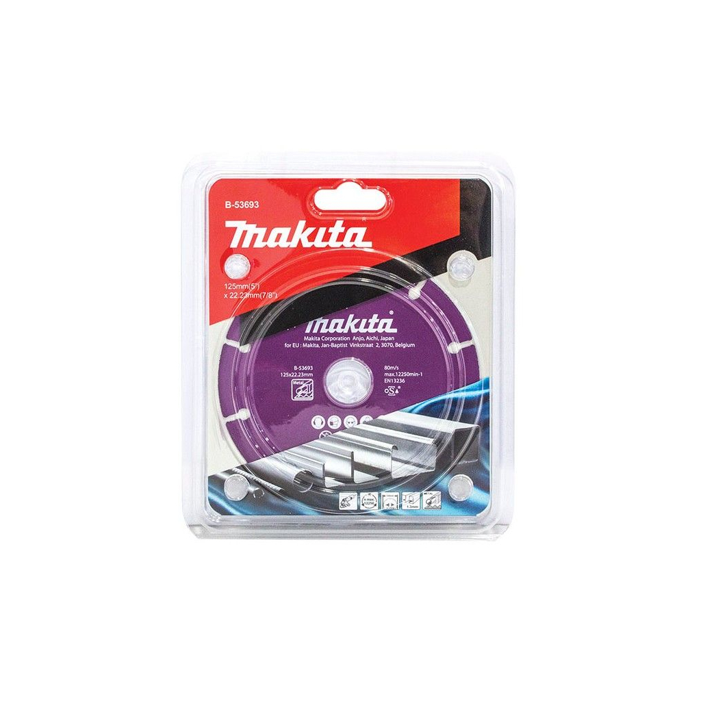 Круг відрізний Makita алмазний SPECIALIZED по металу сегментний 125х22,23x1,3 мм (B-53693) - зображення 2