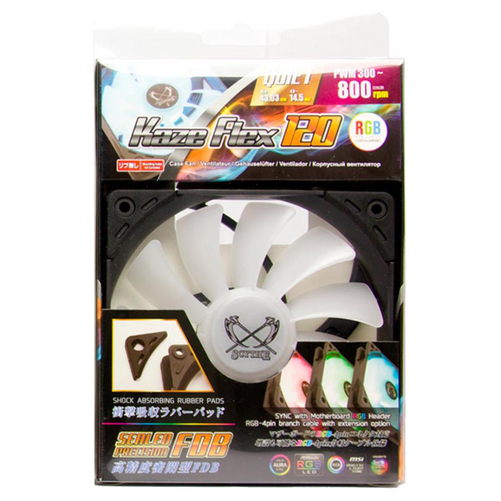 Кулер до корпусу Scythe Kaze Flex 120 mm RGB PWM (SU1225FD12LR-RDP) - зображення 5