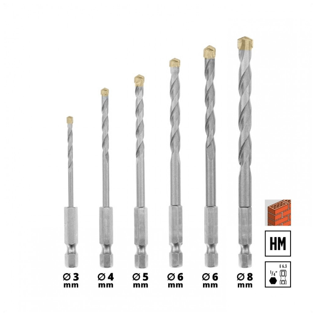 Набір свердл Einhell універсальний, 2-8мм, 16 шт, кейс (108953) - зображення 3