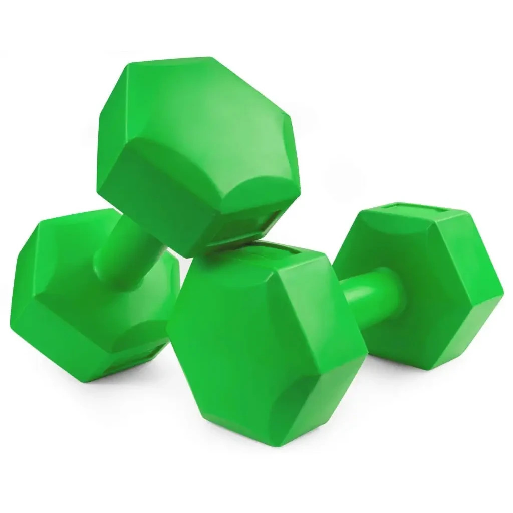 Гантель PowerPlay композитні 4124 Hercules 2 х 2 кг Зелені (PP_4124_2kg_2in) - зображення 6