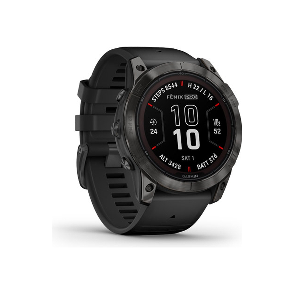 Смарт-годинник Garmin fenix 7X Pro Saph Solar, Carbon Gray Ti w/ Black Band, GPS (010-02778-11) - зображення 3