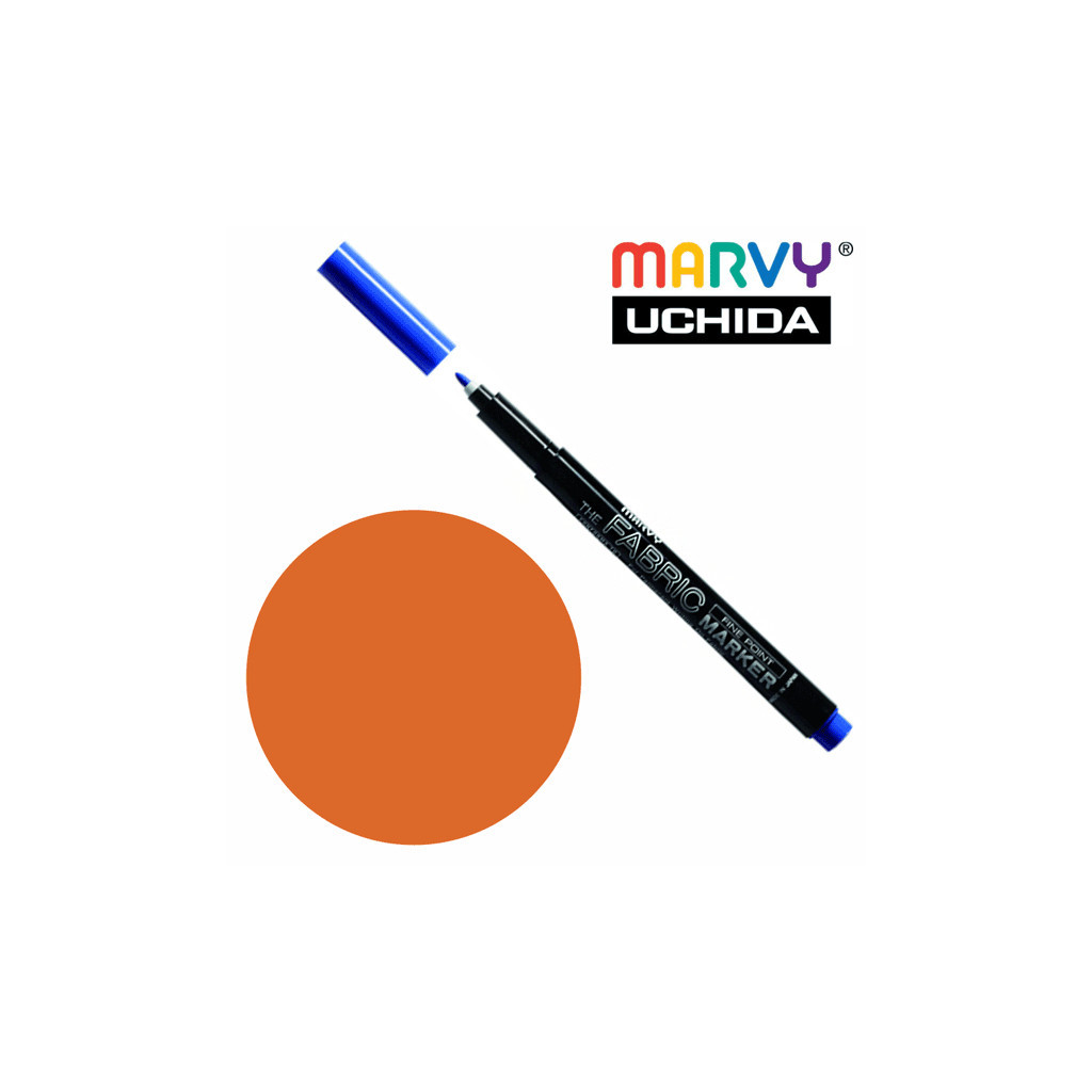 Художній маркер Marvy Помаранчевий, д/св. тканин, односторонній, 2мм, #522, Fine point (028617520704) - зображення 1